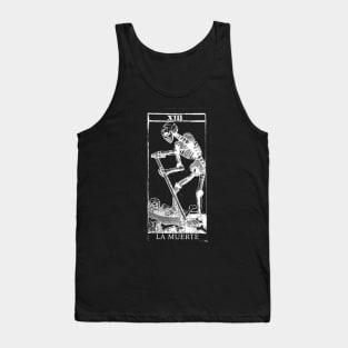 Death La Muerte XIII Vintage Tarot Design Tank Top